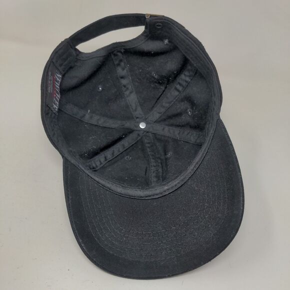 New Chef Slideback Hat Black One Size Adjustable Solid Blank 6 Panel - Picture 6 of 7